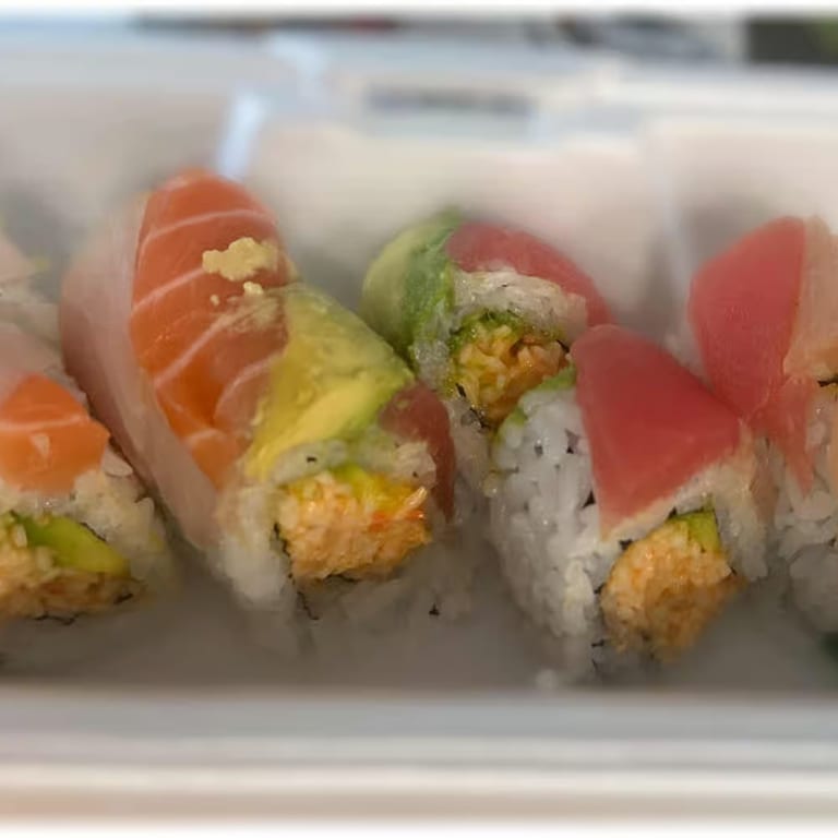 Delicious Rainbow Roll at Our Sushi Restaurant